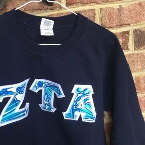 Zta zeta tau alpha Lilly Pulitzer letter crewneck